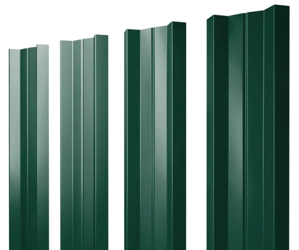 Евроштакетник двусторонний М-образный 0,35x110 мм зелёный RAL 6005 1м